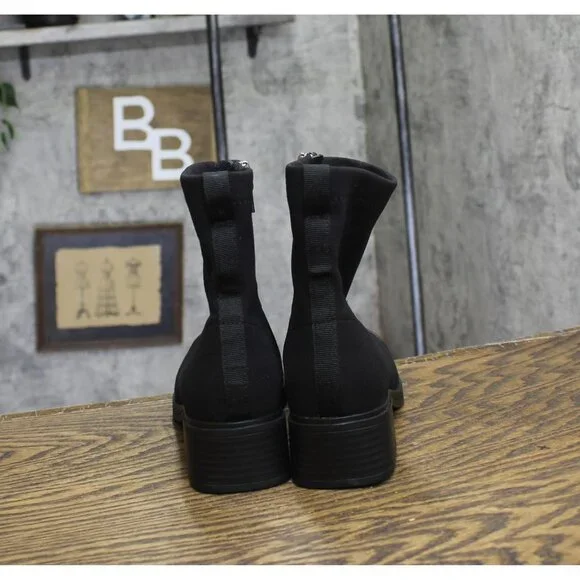 NWT Aerosoles Womens DIMMI Ankle Bootie DIMMI Black Stretch Fabric 6M - Picture 11 of 14